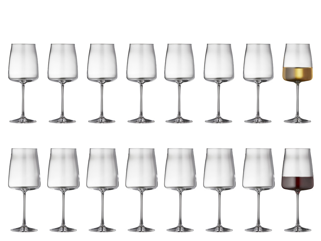 Lyngby Glas Rød- og hvidvinsglas 16 dele, Zero 